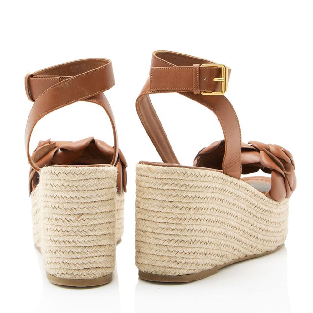 Valentino Leather Rose Atelier 03 Espadrille Wedges - Size 8.5 / 38.5 - Picture 3 of 8